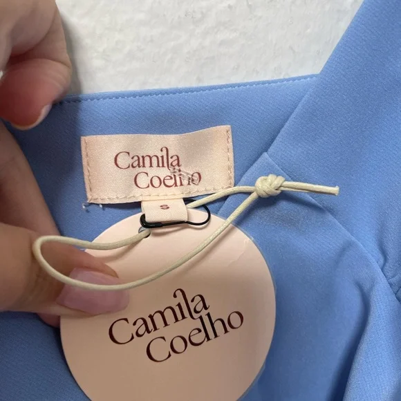 Camila Coelho Aaliyah Midi Dress Periwinkle Size Small